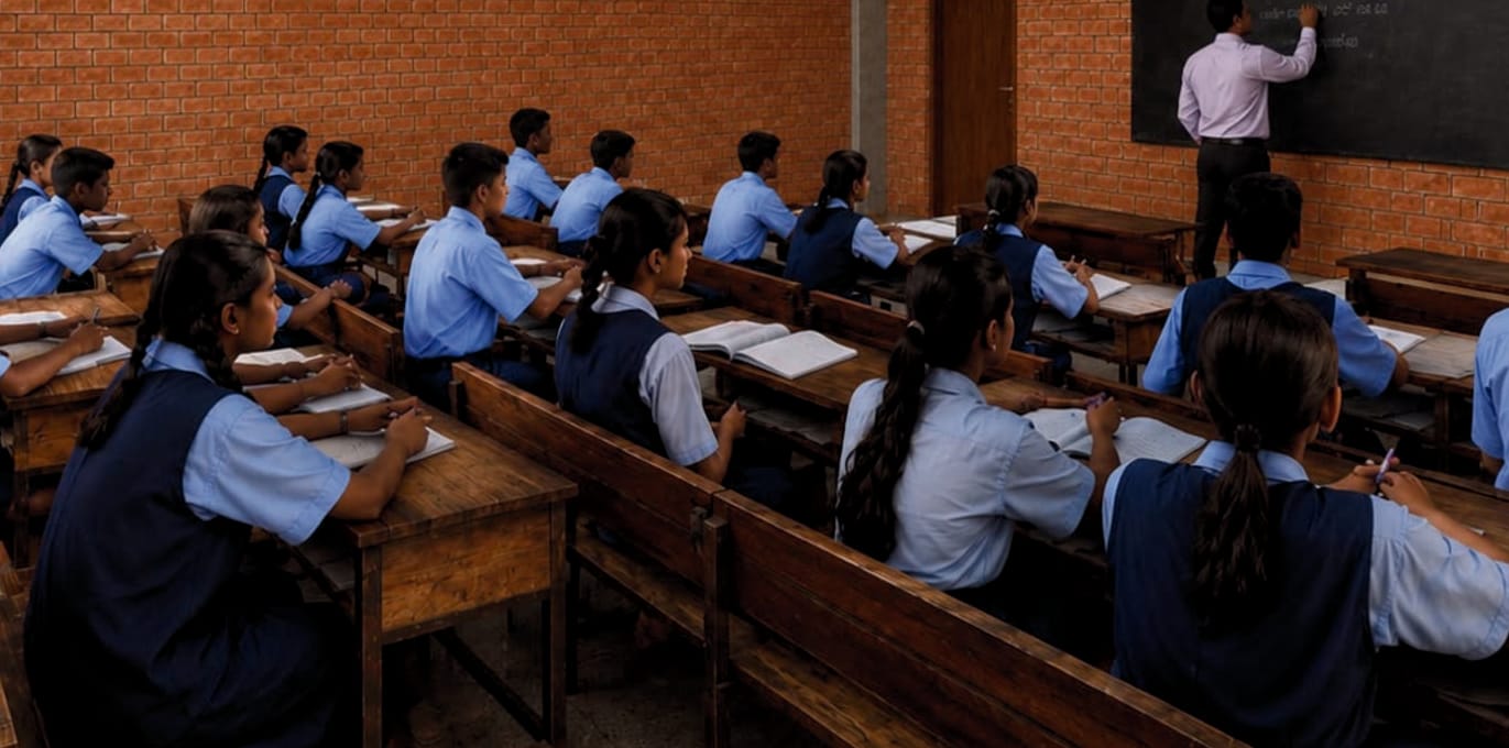 Students in a naturally lit classroom